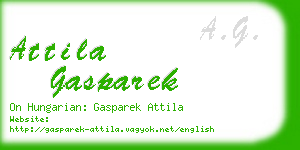 attila gasparek business card